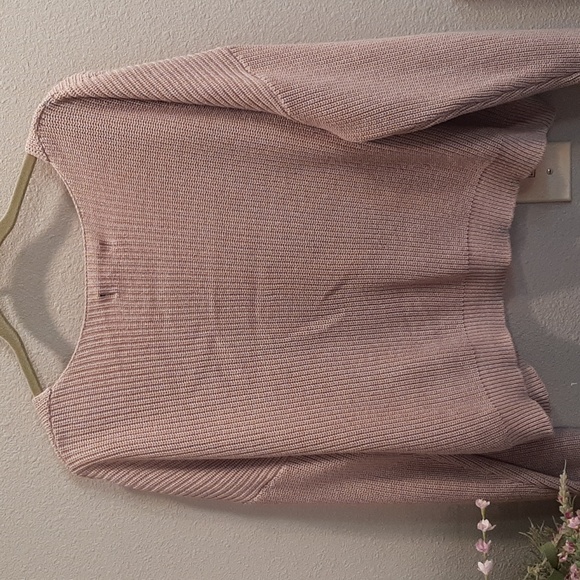 Lulus Oversized Cropped Sweater Size Medium. Tan - Picture 2 of 9